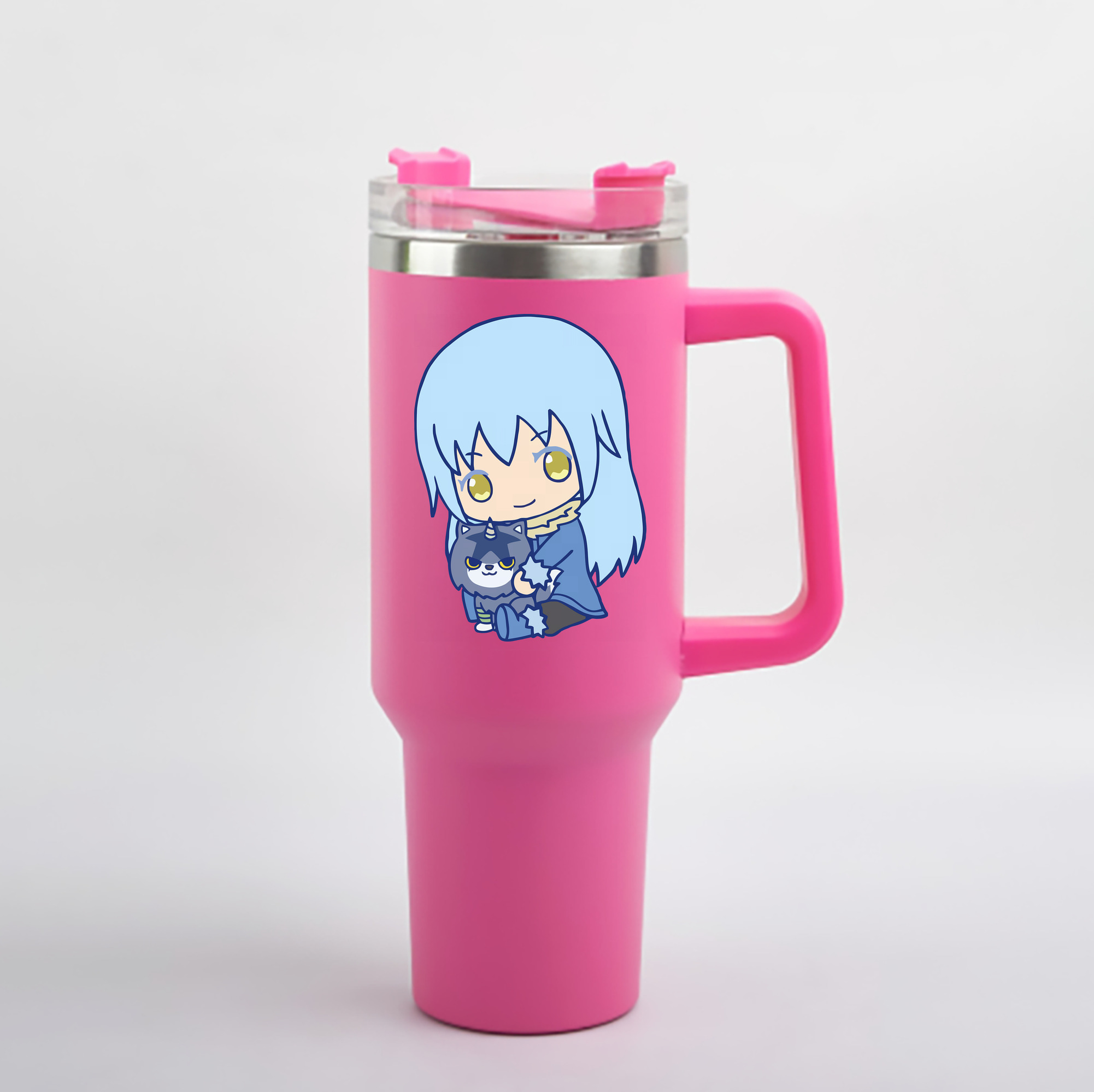 （画像用） 転スラ Regarding Reincarnated to Slime 1200mL車用タンブラー - クリスタルステッカー（プラスチックストロー付き）